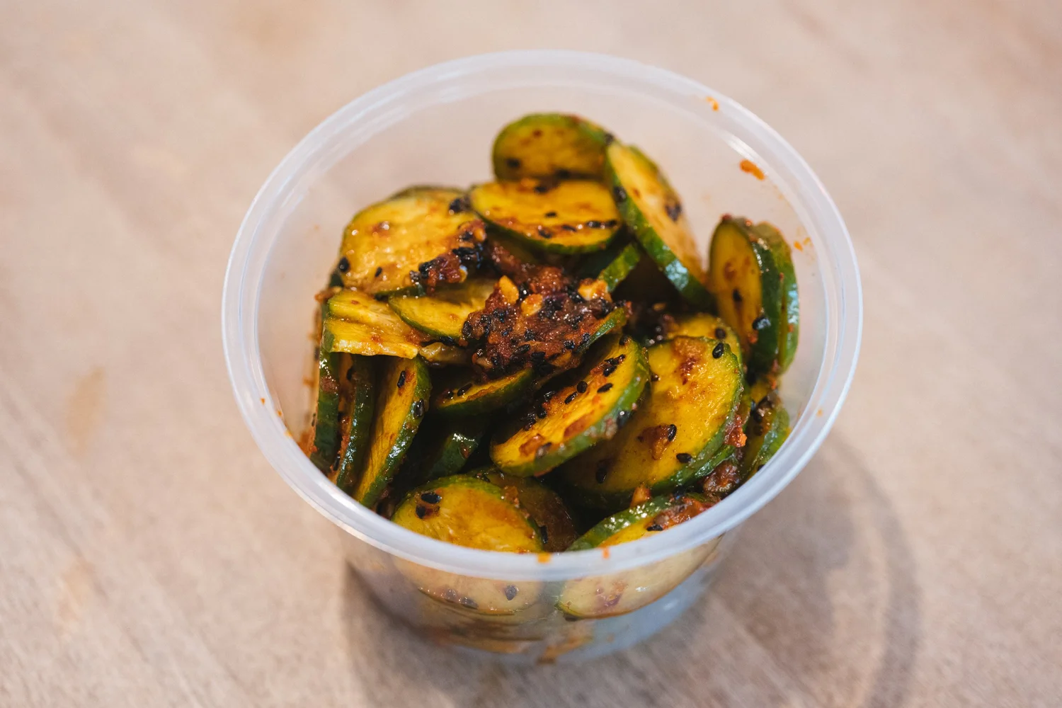 Cucumber kimchi side